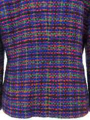 Tweed Macadam Button Jacket in Red/Multi