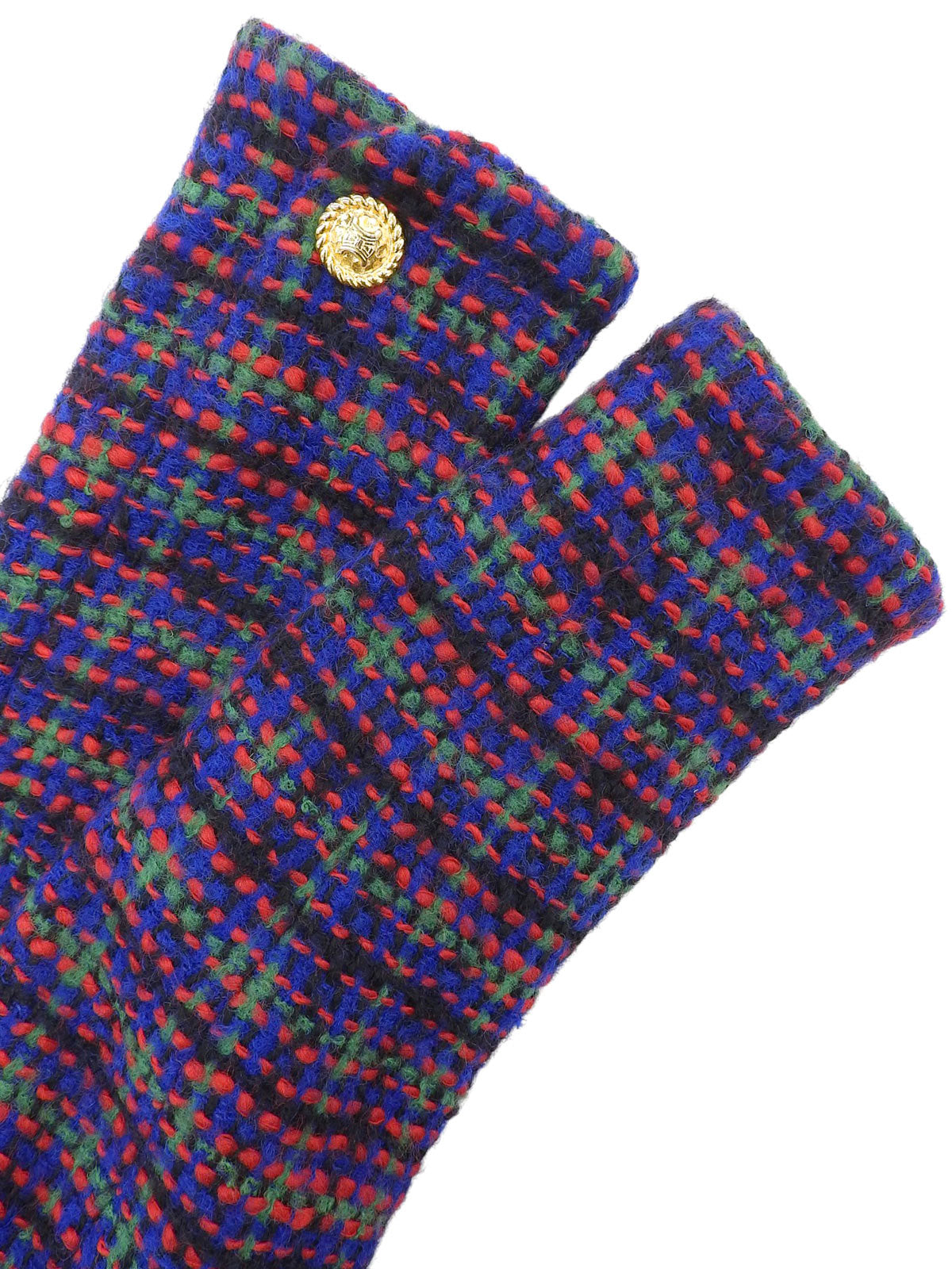 Tweed Macadam Button Jacket in Red/Multi