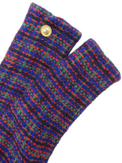 Tweed Macadam Button Jacket in Red/Multi