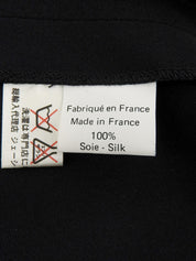 Triomphe Charm Silk Dress in Black
