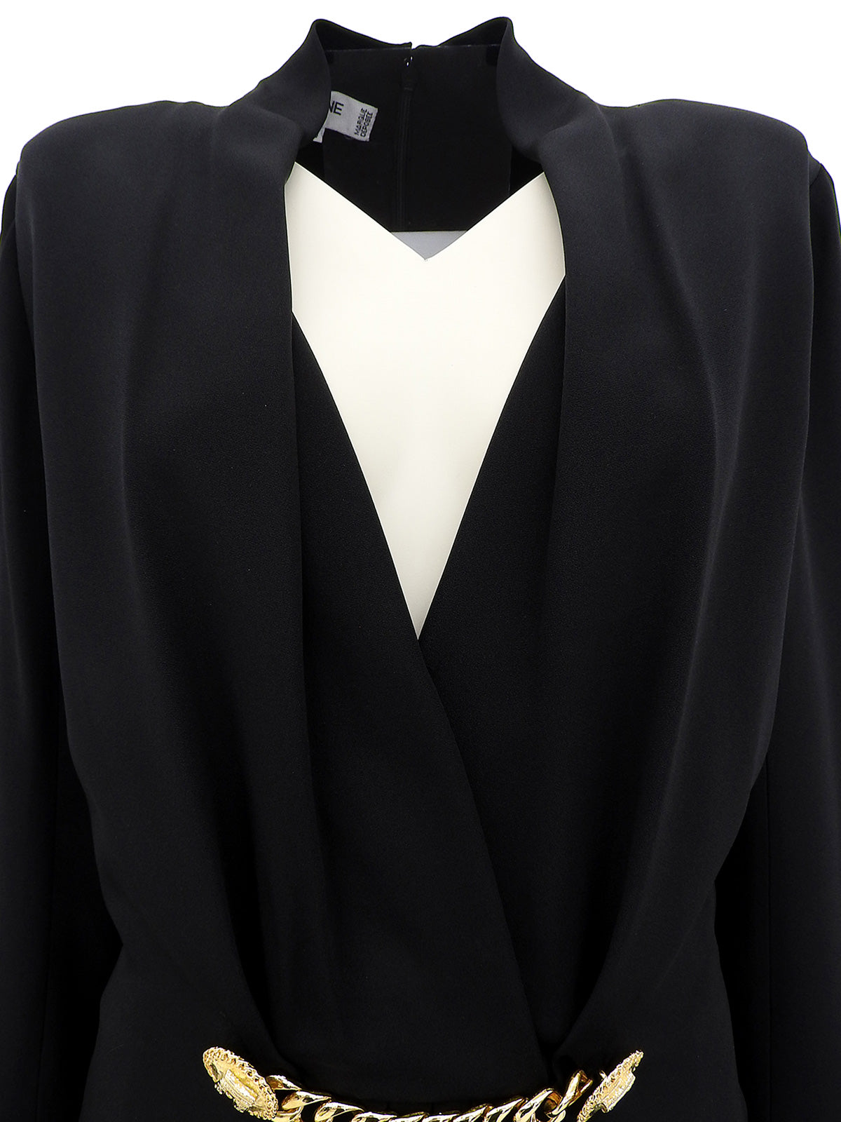 Triomphe Charm Silk Dress in Black