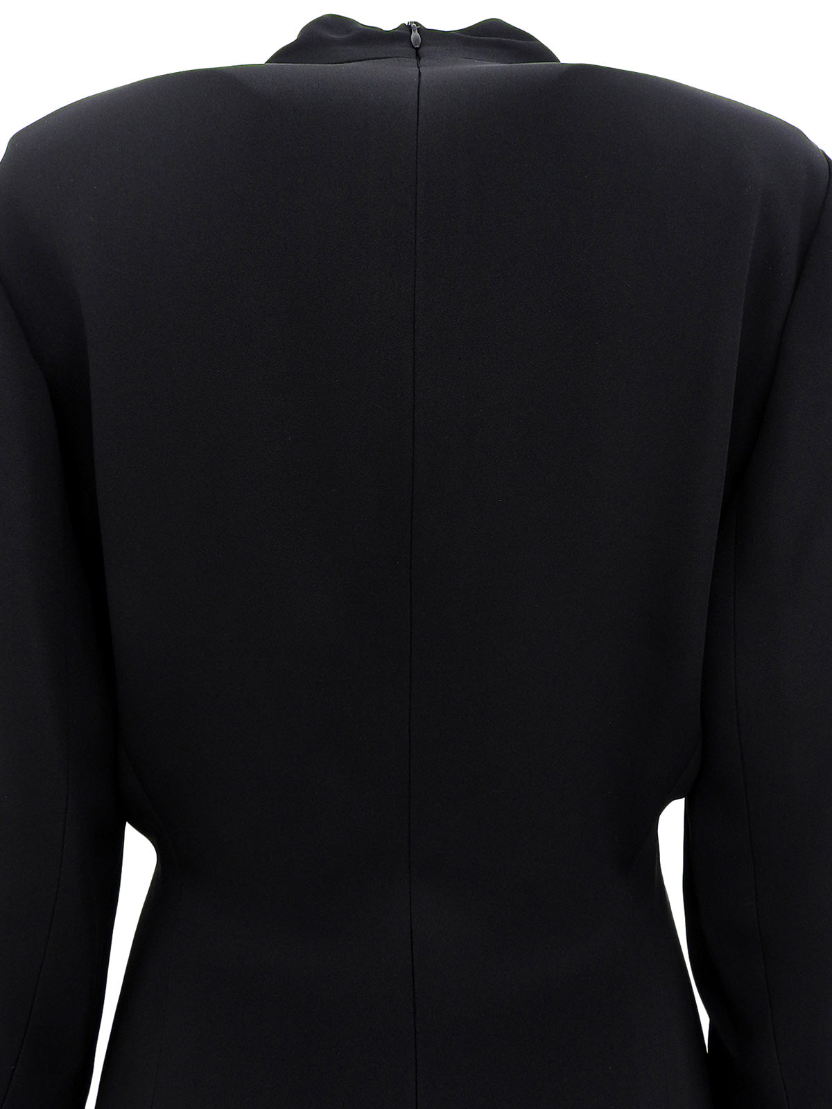 Triomphe Charm Silk Dress in Black