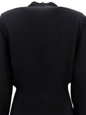 Triomphe Charm Silk Dress in Black