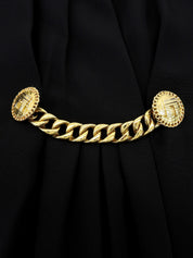 Triomphe Charm Silk Dress in Black