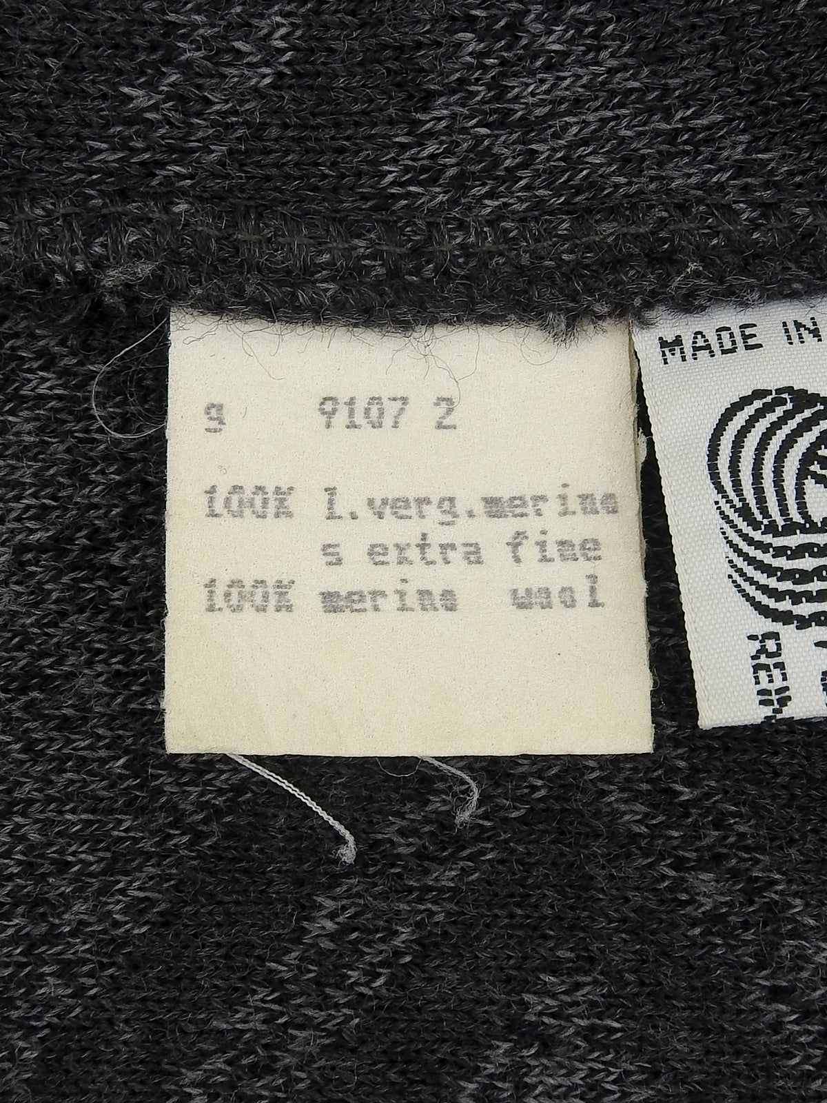 ウールFFズッカパターン半袖ニットトップス グレー