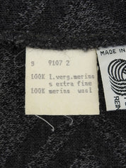 ウールFFズッカパターン半袖ニットトップス グレー