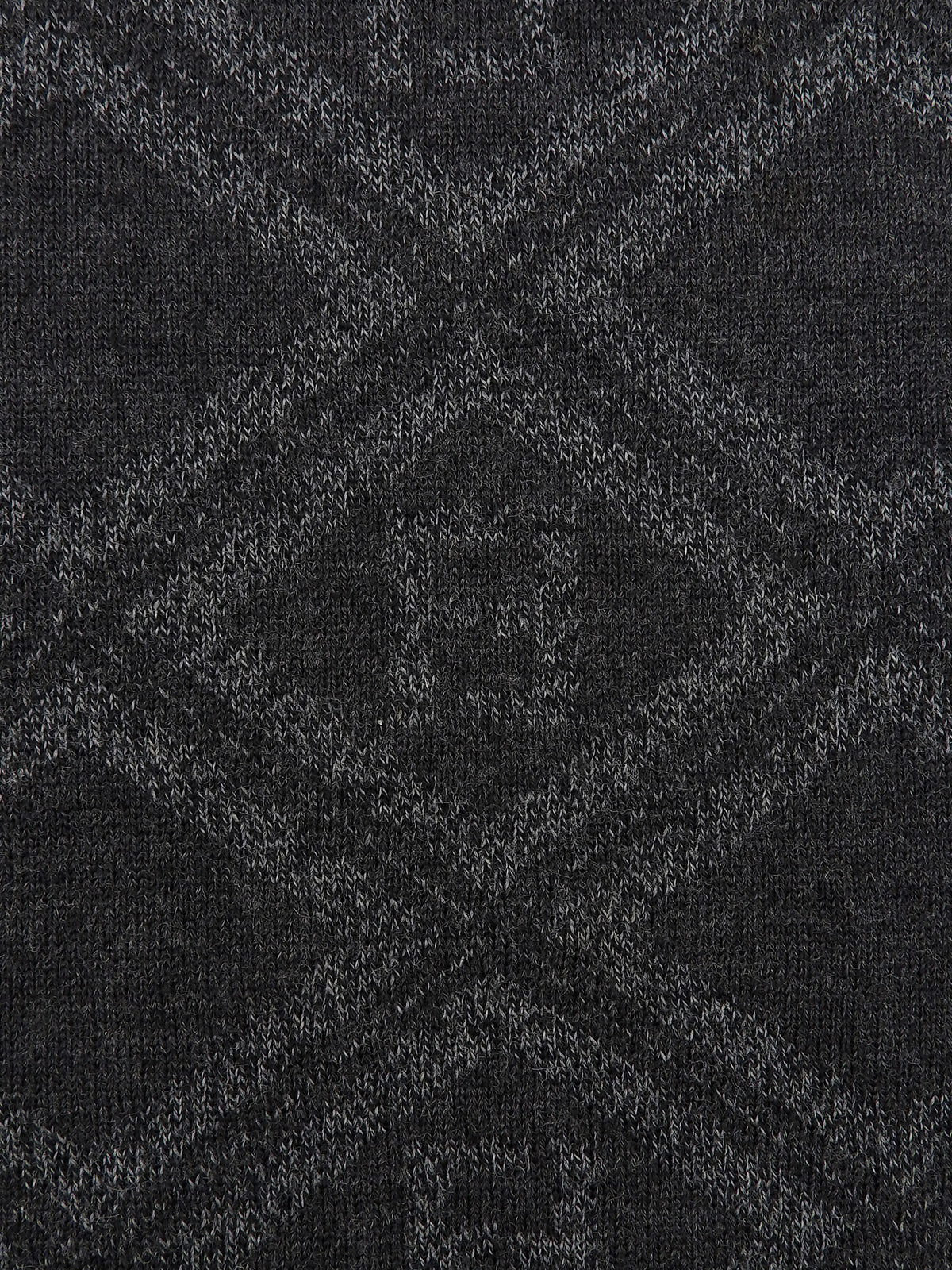 ウールFFズッカパターン半袖ニットトップス グレー