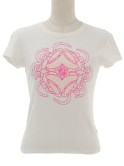 Anagram Short Sleeve Top in White
