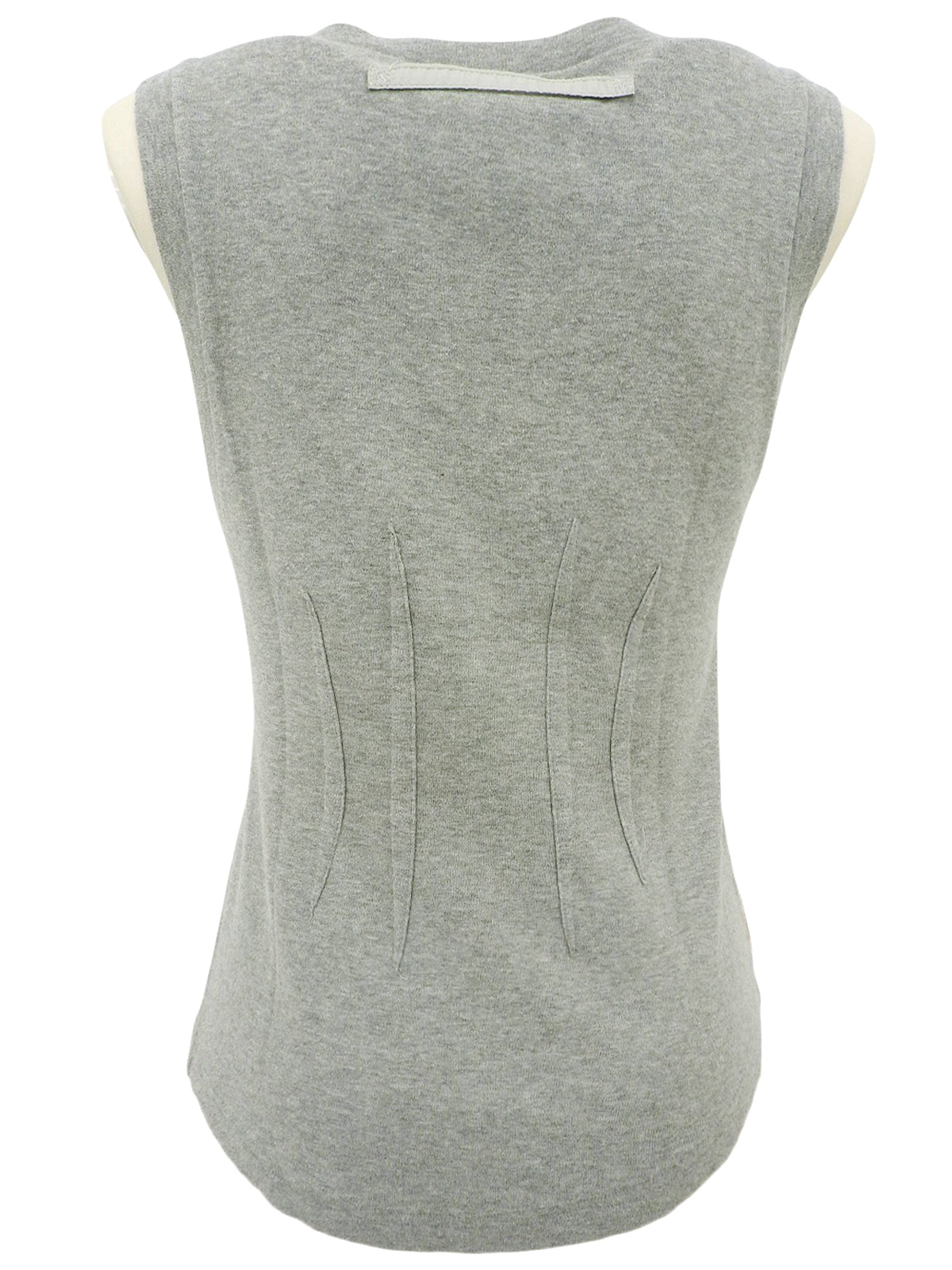 ウエストシェイプデザインノースリーブトップス グレー