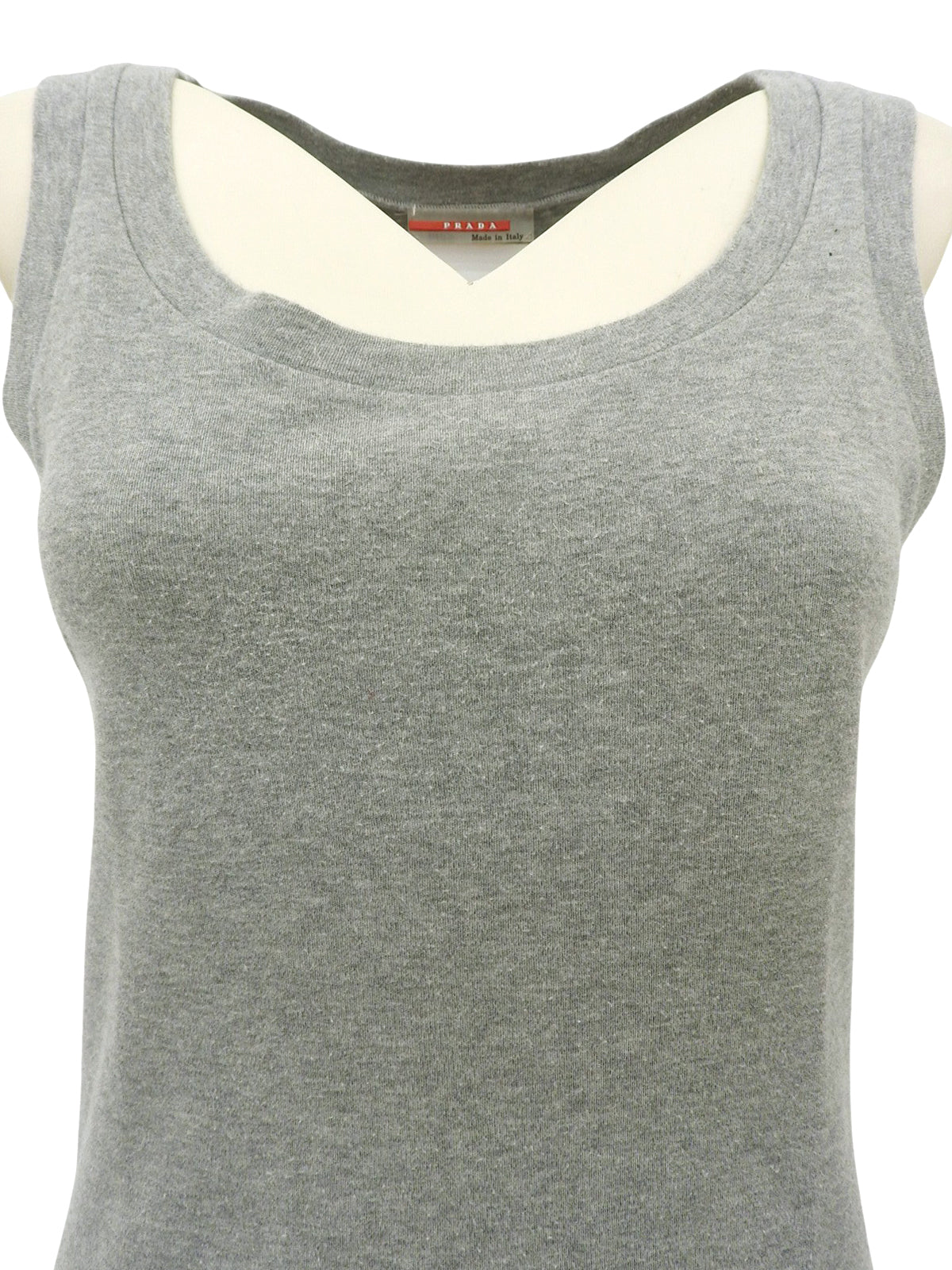 ウエストシェイプデザインノースリーブトップス グレー