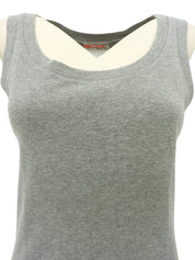 ウエストシェイプデザインノースリーブトップス グレー