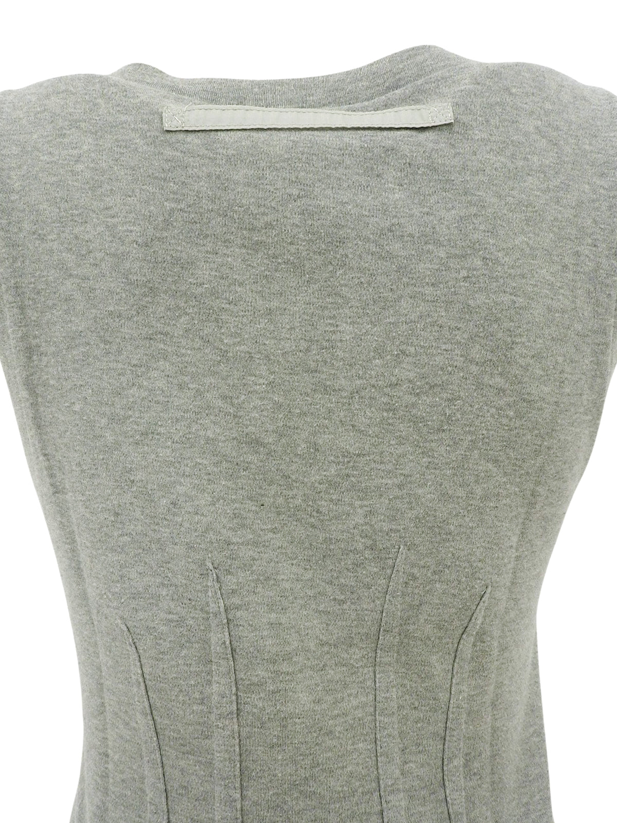 ウエストシェイプデザインノースリーブトップス グレー