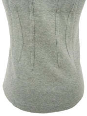 ウエストシェイプデザインノースリーブトップス グレー