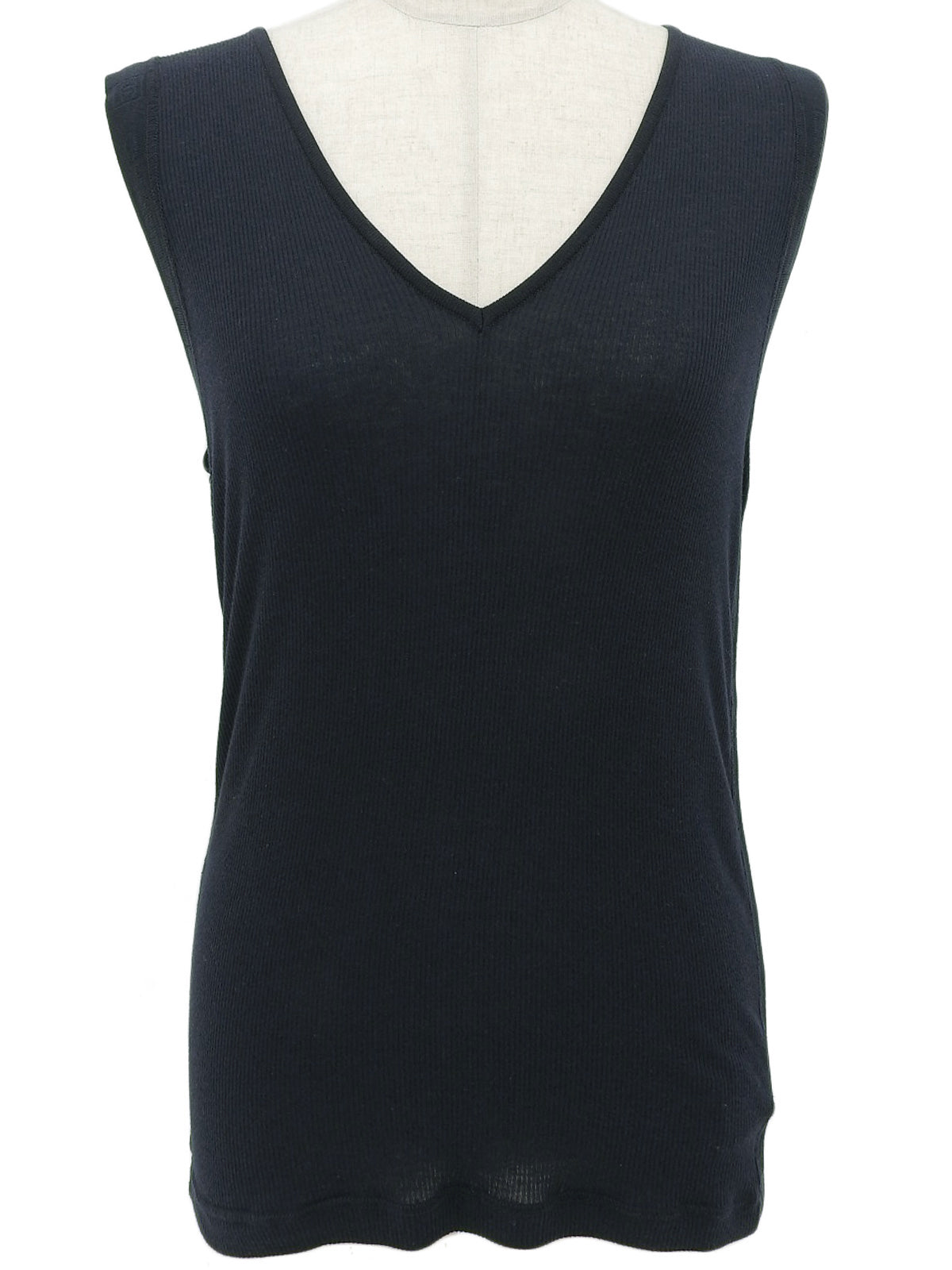 2006 CC Mark Line Logo Sleeveless Top Navy