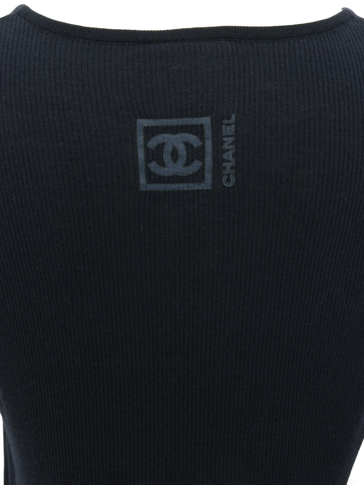 2006 CC Mark Line Logo Sleeveless Top Navy
