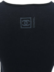 2006 CC Mark Line Logo Sleeveless Top Navy