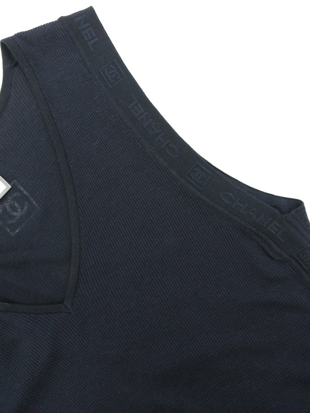 2006 CC Mark Line Logo Sleeveless Top Navy