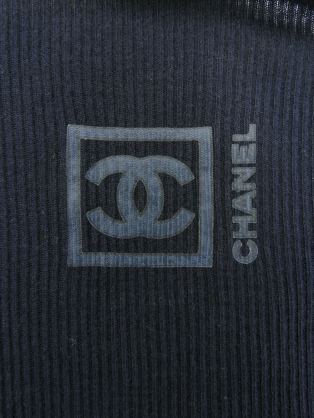 2006年製 CCマークラインロゴノースリーブトップス ネイビー