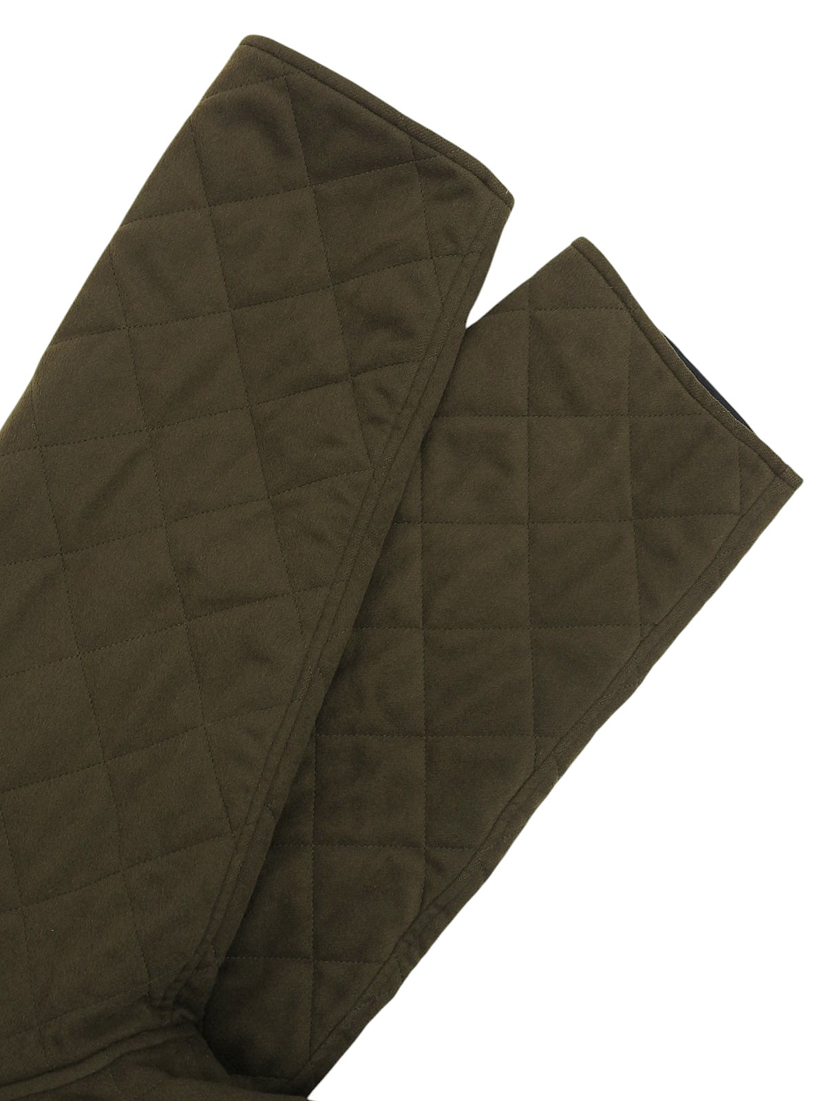 Logo Button Quilted Coat in Khaki