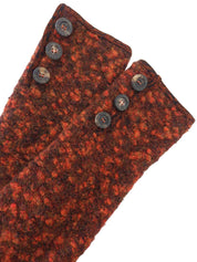 ロゴボタンニットコート ブラウン/オレンジ