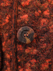 ロゴボタンニットコート ブラウン/オレンジ