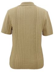 ニット半袖トップス ベージュ