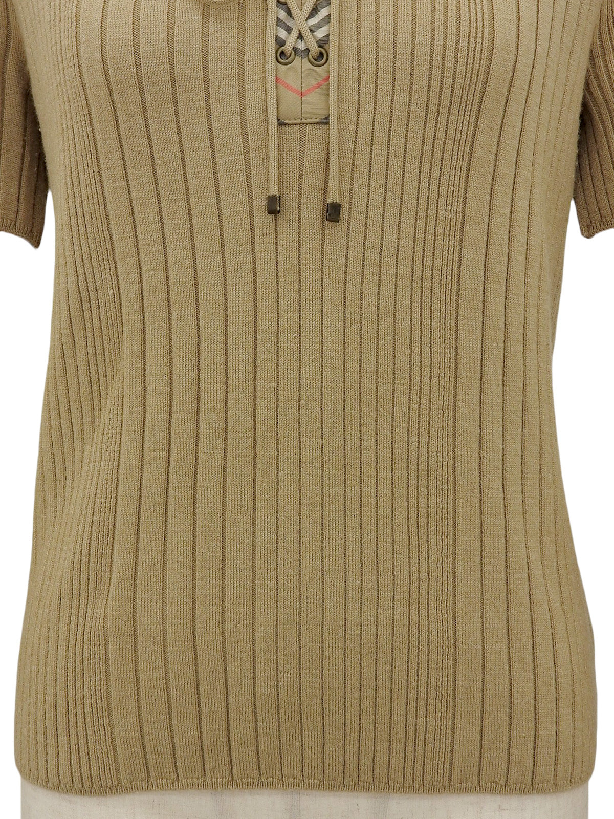 ニット半袖トップス ベージュ