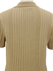 Knit Short Sleeve Top "2 Beige
