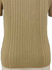 ニット半袖トップス ベージュ