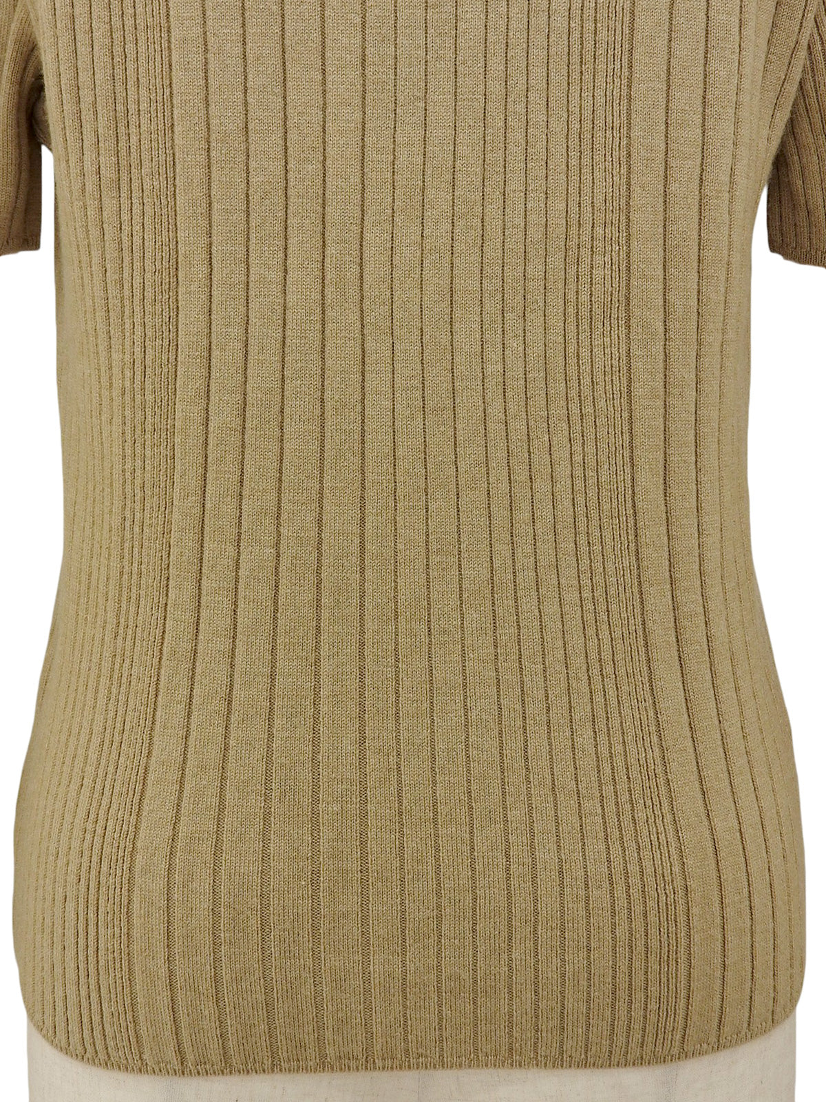 Knit Short Sleeve Top "2 Beige