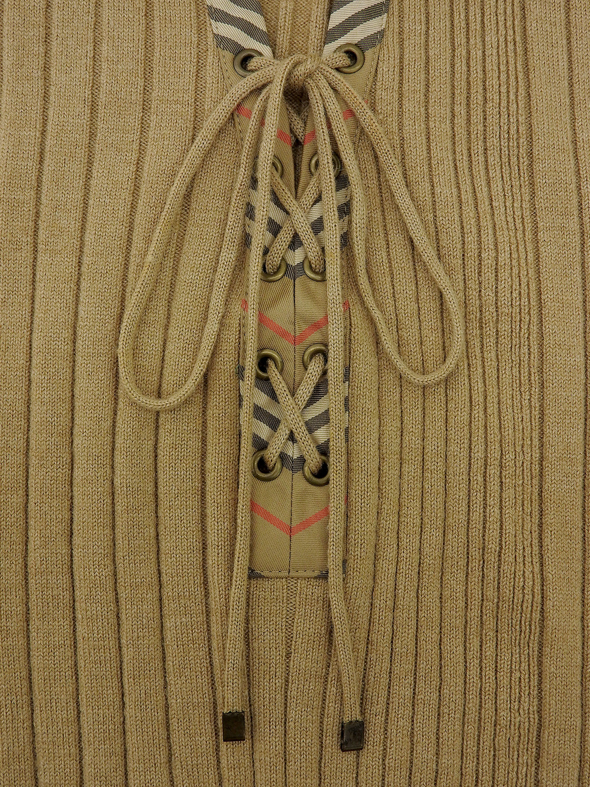 ニット半袖トップス ベージュ