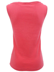 アナグラムプリントノースリーブトップス ピンク