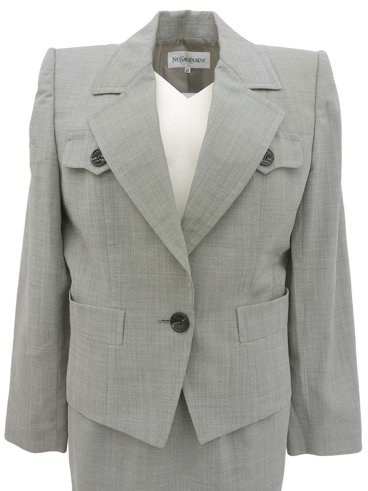 マーブルボタンセットアップ ライトグレー