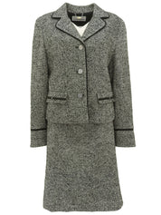 ウールトリムデザインセットアップ グレー