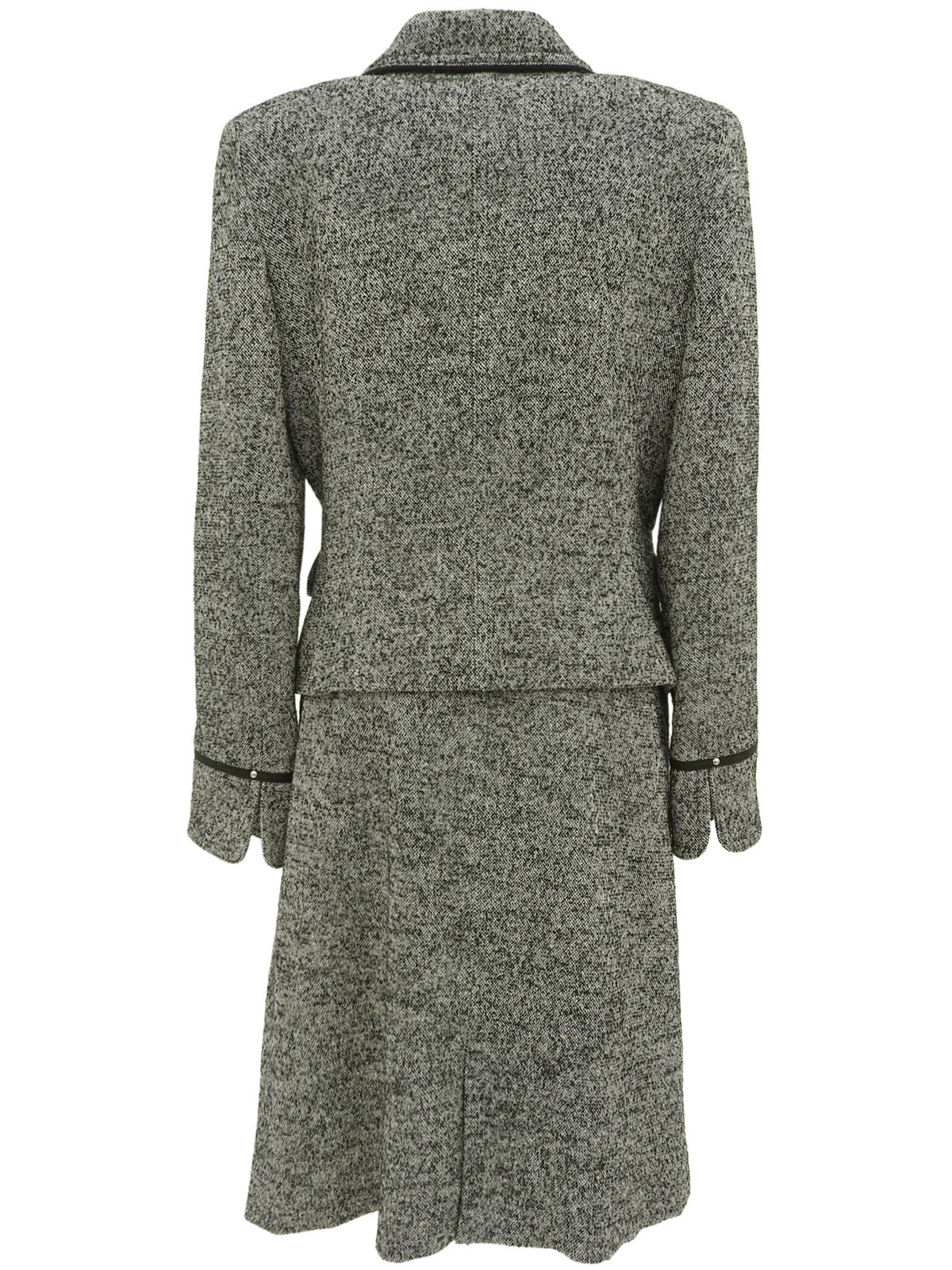 ウールトリムデザインセットアップ グレー