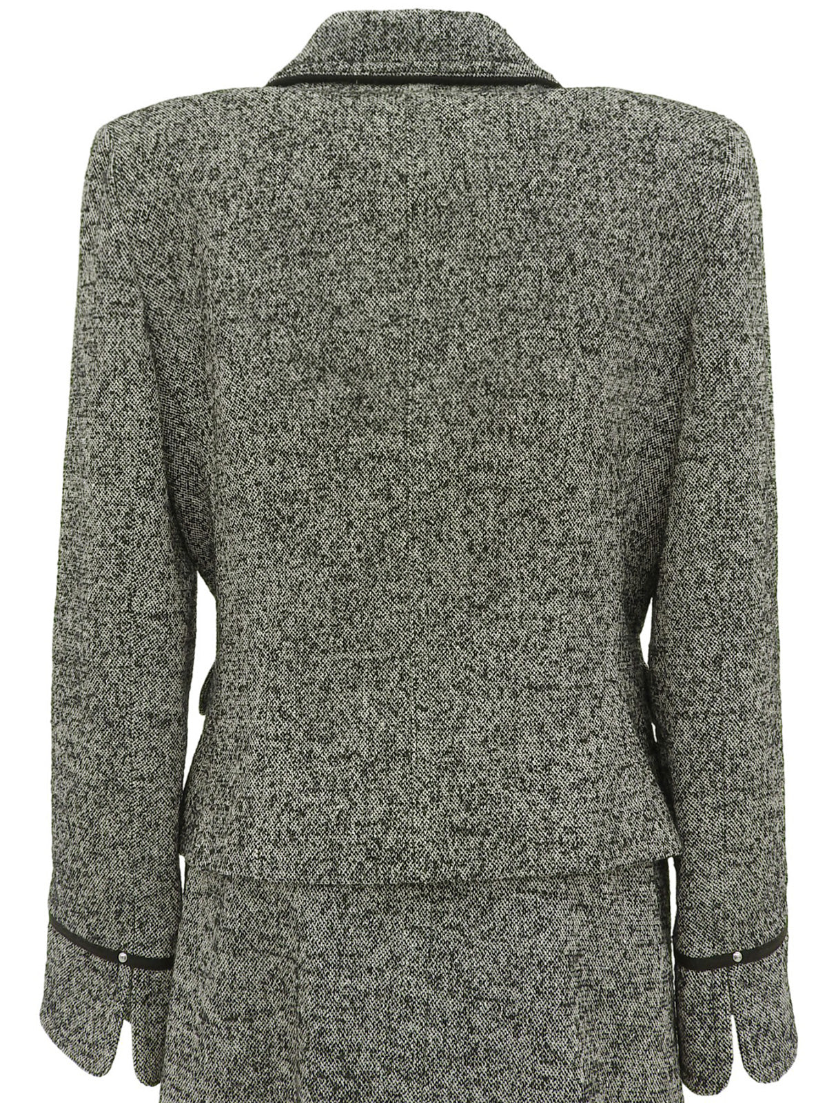 ウールトリムデザインセットアップ グレー