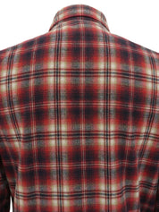 コットンチェックパターンシャツ　レッド/ブラック/マルチ