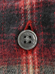 コットンチェックパターンシャツ　レッド/ブラック/マルチ