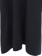 カシミヤロングファーコート　ネイビー