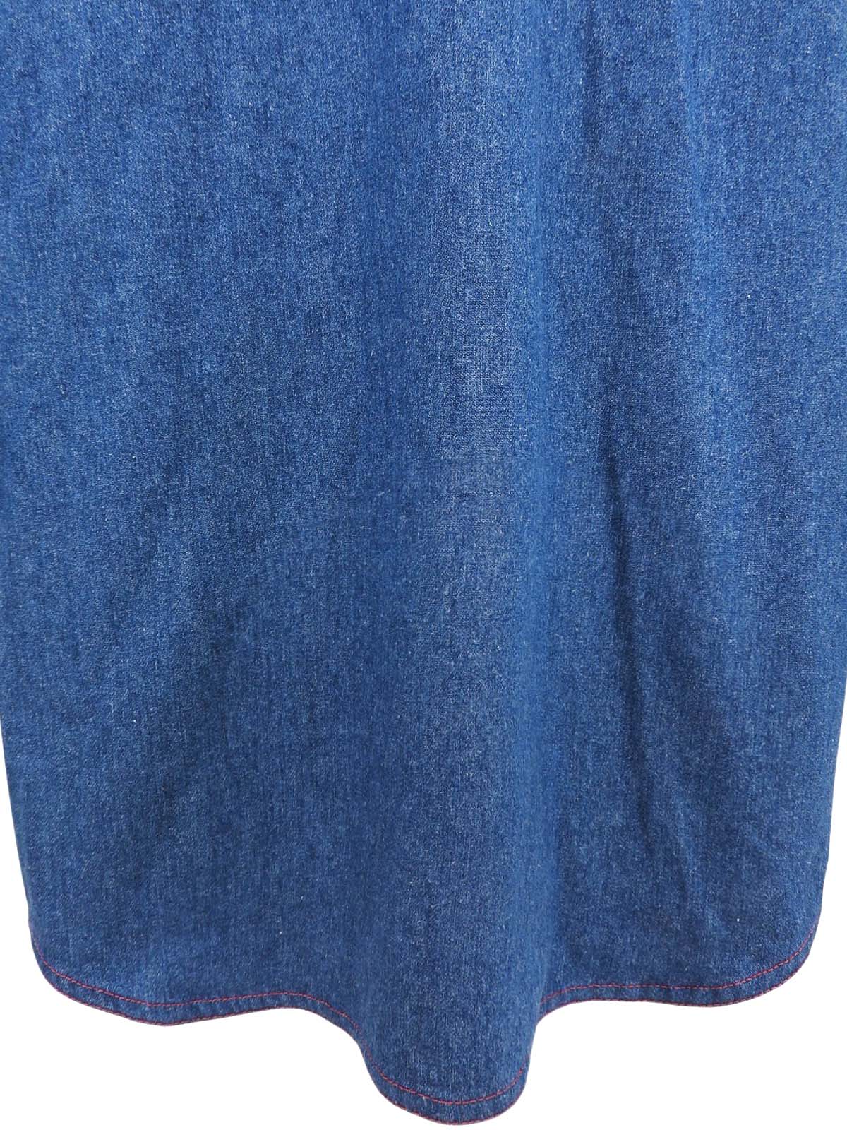 デニムトリムデザインロゴボタンウエスタンシャツ インディゴ