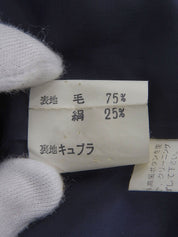 棕色/海军蓝羊毛设计纽扣