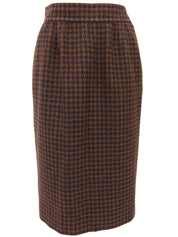 棕色/海军蓝羊毛设计纽扣