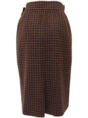 棕色/海军蓝羊毛设计纽扣