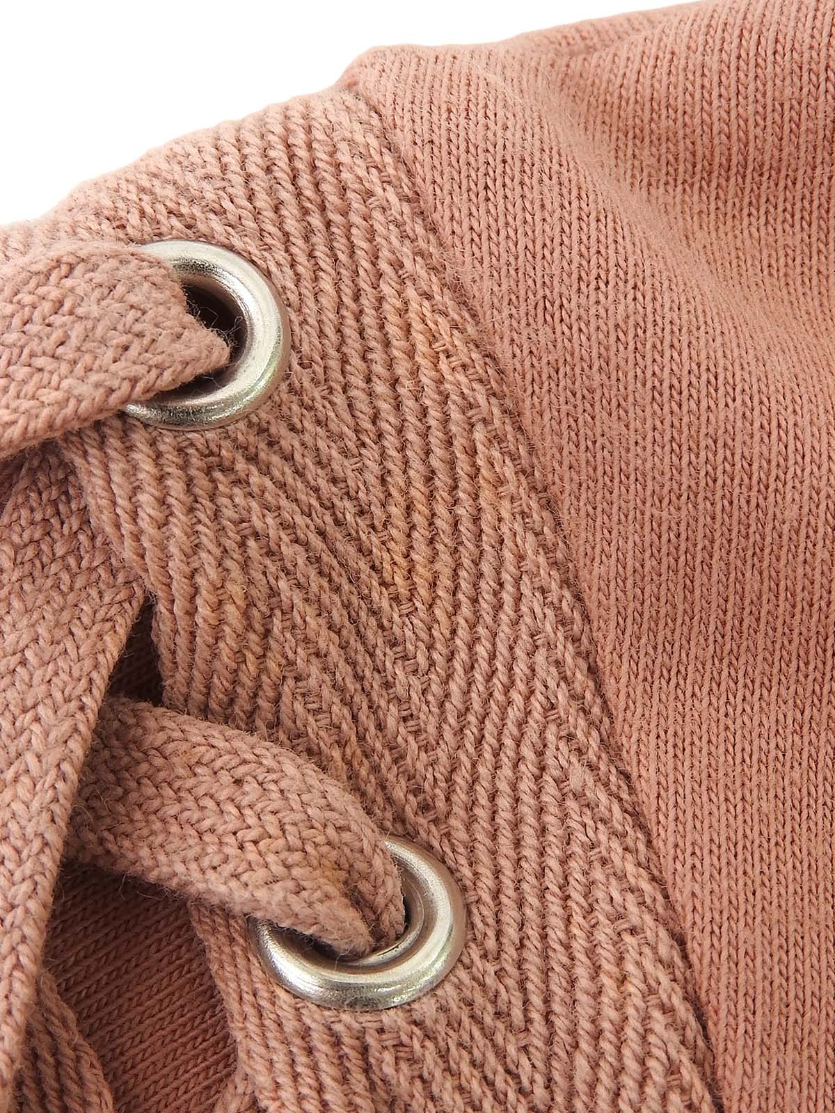 ロゴポケットレースアップショートスリーブトップス コーラルピンク