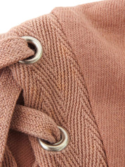 ロゴポケットレースアップショートスリーブトップス コーラルピンク