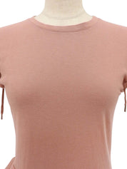 ロゴポケットレースアップショートスリーブトップス コーラルピンク