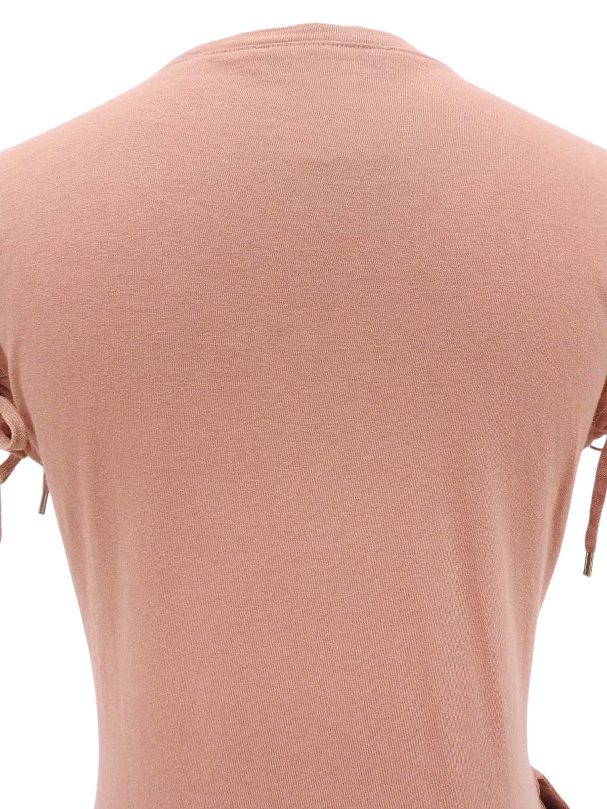 ロゴポケットレースアップショートスリーブトップス コーラルピンク