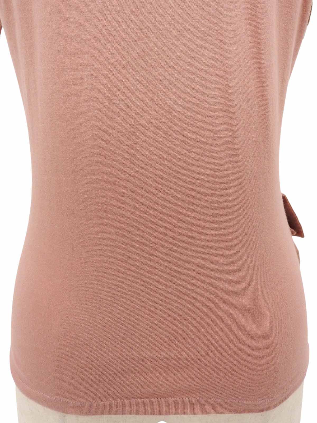 ロゴポケットレースアップショートスリーブトップス コーラルピンク