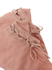 ロゴポケットレースアップショートスリーブトップス コーラルピンク