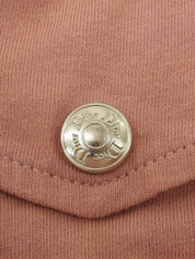 ロゴポケットレースアップショートスリーブトップス コーラルピンク